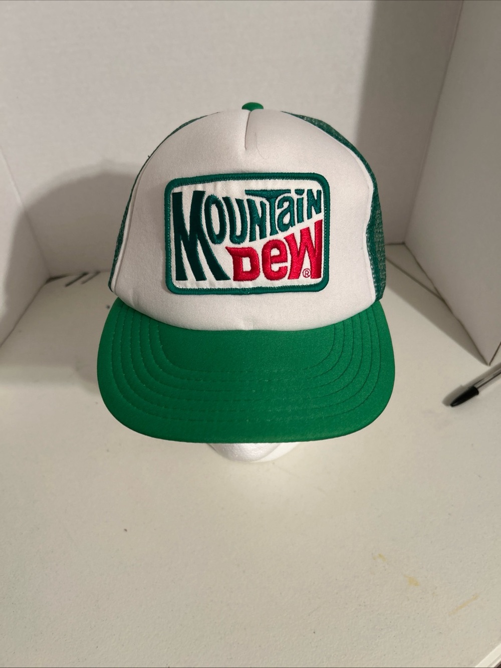 Mountain Dew Mesh Trucker Cap Green and White